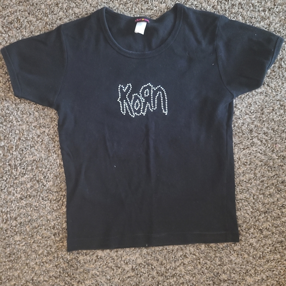 Women's KoRn rhinestone shirt
